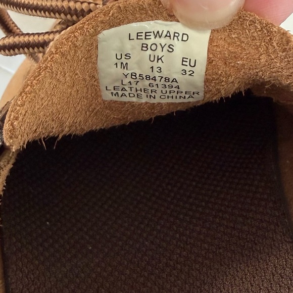 Boys Kids Sperry Topsider 1 Brown Leather Leeward Loafer Boat Shoe EUC - Picture 6 of 6